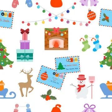 Vector pattern Merry Christmas New Year Holiday Stock Illustration