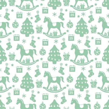 Vector pattern Merry Christmas New Year Holiday Stock Illustration