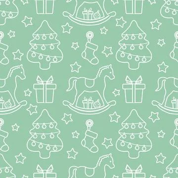 Vector pattern Merry Christmas New Year Holiday Stock Illustration