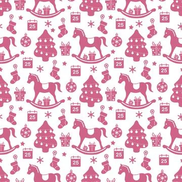 Vector pattern Merry Christmas New Year Holiday Stock Illustration