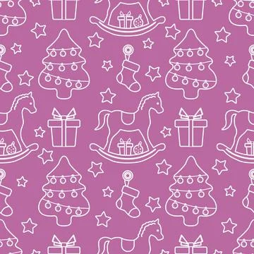 Vector pattern Merry Christmas New Year Holiday Stock Illustration