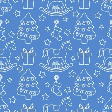 Vector pattern Merry Christmas New Year Holiday Stock Illustration