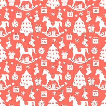 Vector pattern Merry Christmas New Year Holiday Stock Illustration
