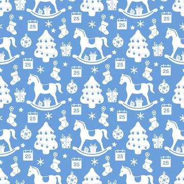 Vector pattern Merry Christmas New Year Holiday Stock Illustration