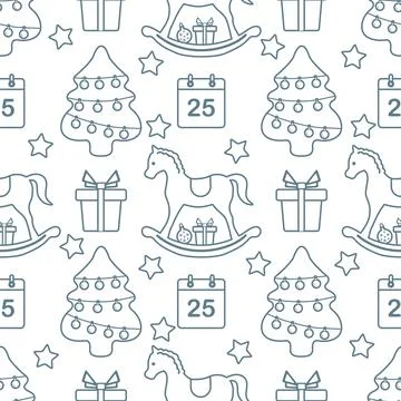 Vector pattern Merry Christmas New Year Holiday Stock Illustration