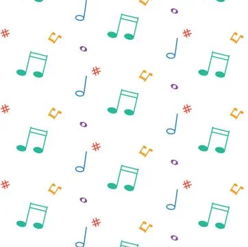 Vector pattern with music notes 스톡 일러스트