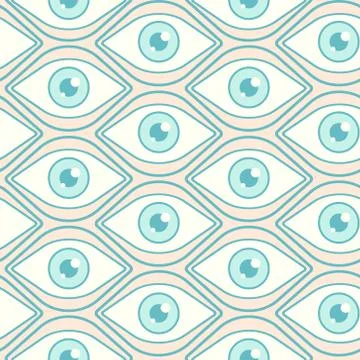 Vector pattern with open eyes Illustration