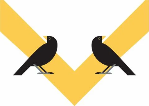 VECTOR PATTERN OR CROW BIRDS Stock Illustration