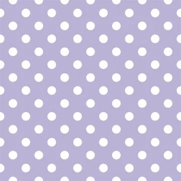 Vector pattern or tile wallpaper with white polka dots on violet background Stock Illustration