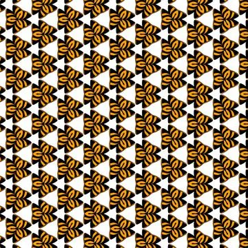 Vector pattern with orange triangles on white background 库存插图