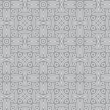 Vector pattern with ornament on a gray background Stock Illustration