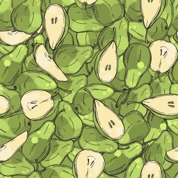 Vector  pattern with pears. Stock Illustration