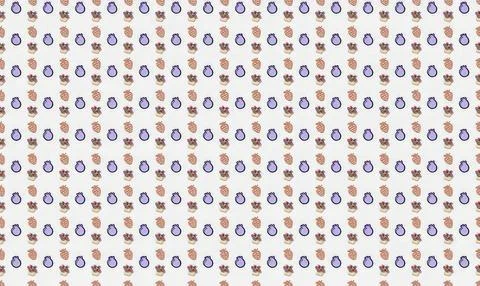 Vector pattern with pink and gray flowers on white background Stock Illustration