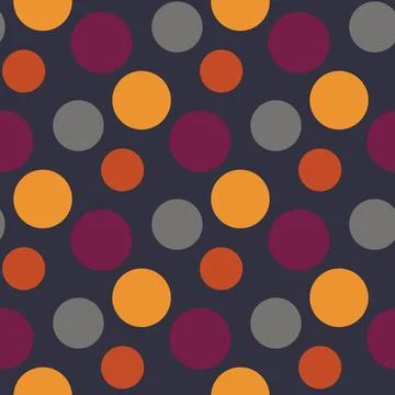 Vector Pattern with polka yellow,grey,purple dots Vector seamless Pattern ... Foto stock