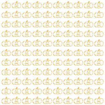 Vector pattern pumpkin orange color halloween theme, suitable for design, ill Illustrazione stock