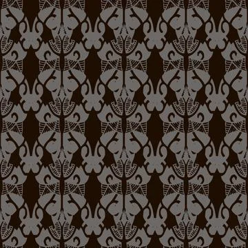 Vector pattern with sea turtle. gray texture with turtle silhouette Stock Illustration