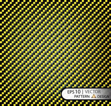 Vector Pattern seamless carbon fiber Yellow under mask for the production of Illustrazione stock