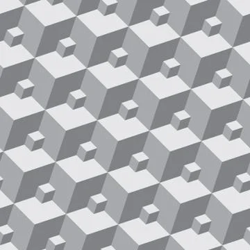 Vector pattern - seamless three-dimensional pattern from simple shapes イラスト素材