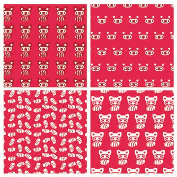 Vector pattern set. Stock Illustration
