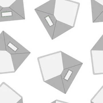 Vector pattern of Sketch Postal Envelopes postal, mail, Stock Illustration