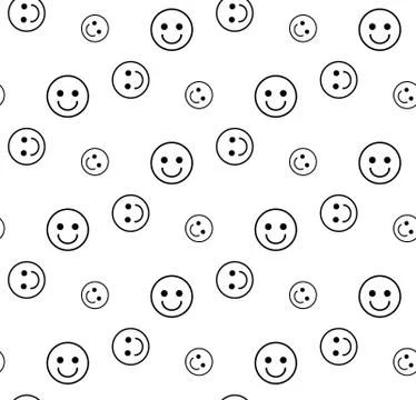 Vector pattern with smileys. For easy making pattern just drag all group into Stock-Illustration
