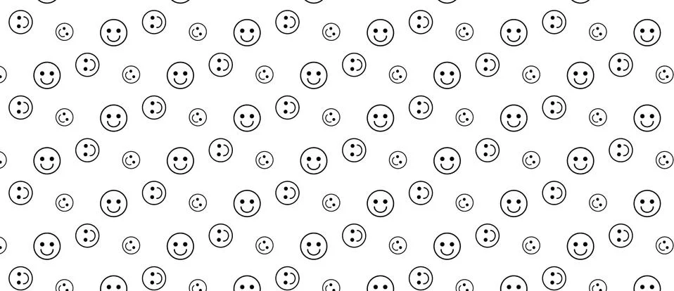 Vector pattern with smileys. For easy making pattern just drag all group into Stock-Illustration