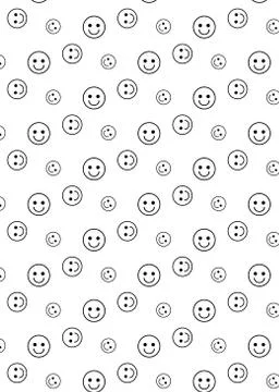 Vector pattern with smileys. For easy making pattern just drag all group into Stock-Illustration