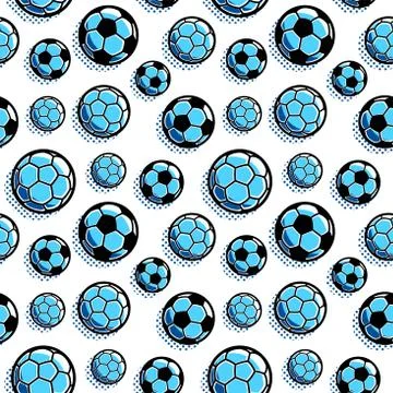Vector pattern with soccer balls Illustrazione stock