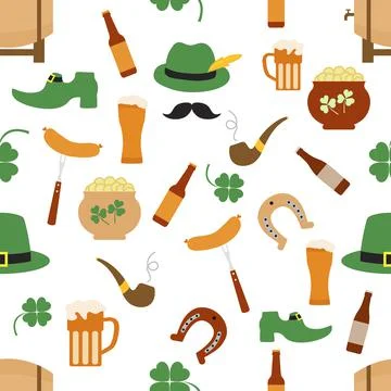 Vector Pattern St. Patrick's Day Ireland Irish Stock Illustration