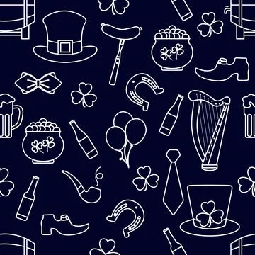 Vector Pattern St. Patrick's Day Ireland Irish Stock Illustration