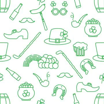 Vector Pattern St. Patrick's Day Ireland Irish Stock Illustration