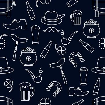 Vector Pattern St. Patrick's Day Ireland Irish Stock Illustration