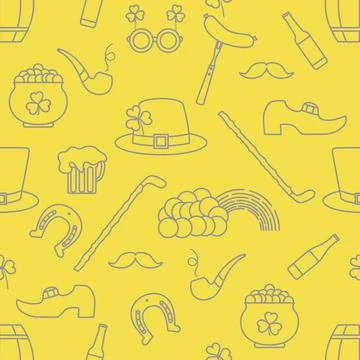 Vector Pattern St. Patrick's Day Ireland Irish Stock Illustration