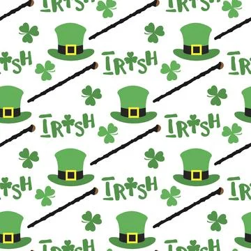 Vector Pattern St. Patrick's Day Ireland Irish Stock Illustration