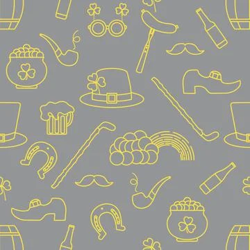 Vector Pattern St. Patrick's Day Ireland Irish Stock Illustration