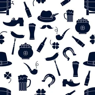 Vector Pattern St. Patrick's Day Ireland Irish Stock Illustration