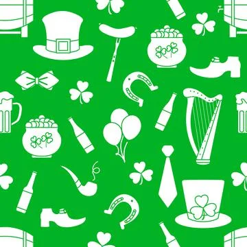 Vector Pattern St. Patrick's Day Ireland Irish Stock Illustration