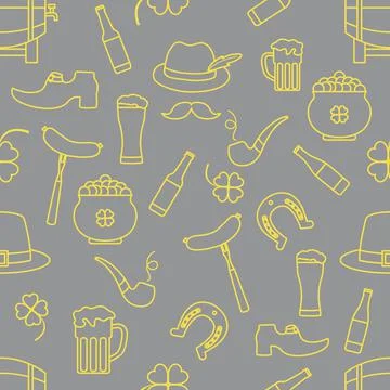 Vector Pattern St. Patrick's Day Ireland Irish Illustrazione stock