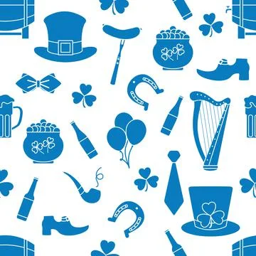 Vector Pattern St. Patrick's Day Ireland Irish Stock Illustration