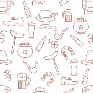 Vector Pattern St. Patrick's Day Ireland Irish イラスト素材