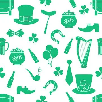 Vector Pattern St. Patrick's Day Ireland Irish Stock Illustration