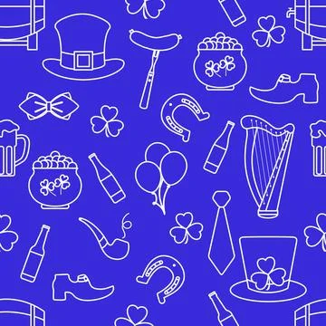 Vector Pattern St. Patrick's Day Ireland Irish Stock Illustration