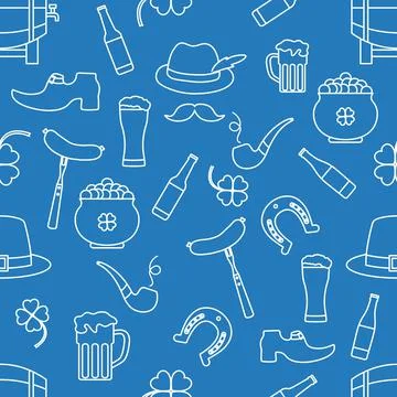 Vector Pattern St. Patrick's Day Ireland Irish Stock Illustration
