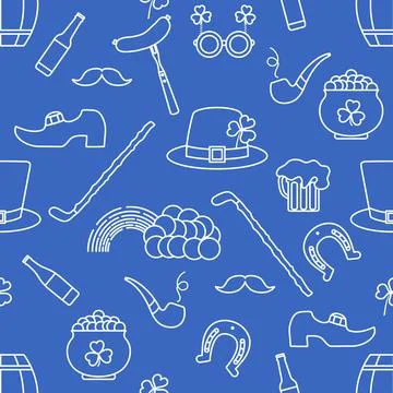 Vector Pattern St. Patrick's Day Ireland Irish Stock Illustration