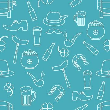 Vector Pattern St. Patrick's Day Ireland Irish Stock Illustration