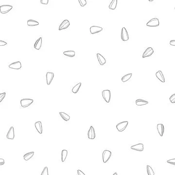 Vector pattern with sunflower  seeds. Stock Illustration