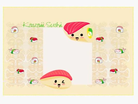 Vector pattern with sushi Stock Illustration