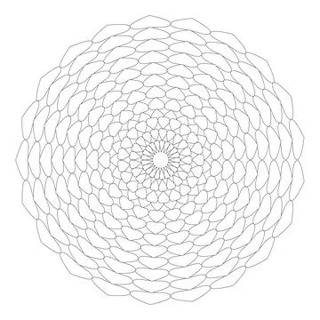 Vector pattern of thin lines for coloring. Stock Illustration