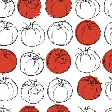 Vector  pattern with tomatoes. Illustration
