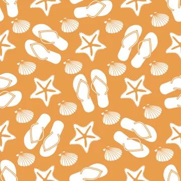 Vector pattern Travel Summer Holiday Beach shell Stock Illustration
